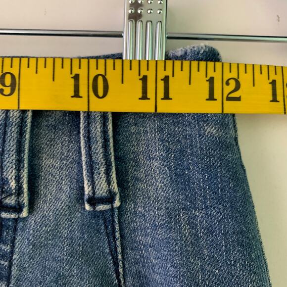 RETROFETE Skirt XS Harmonia Pencil Down Front Button Closure Edgy Distressed Hem - Picture 15 of 16